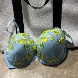 Victoria's Secret Blue and Yellow Floral Bra